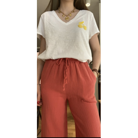Tee Shirt Cerise jaune